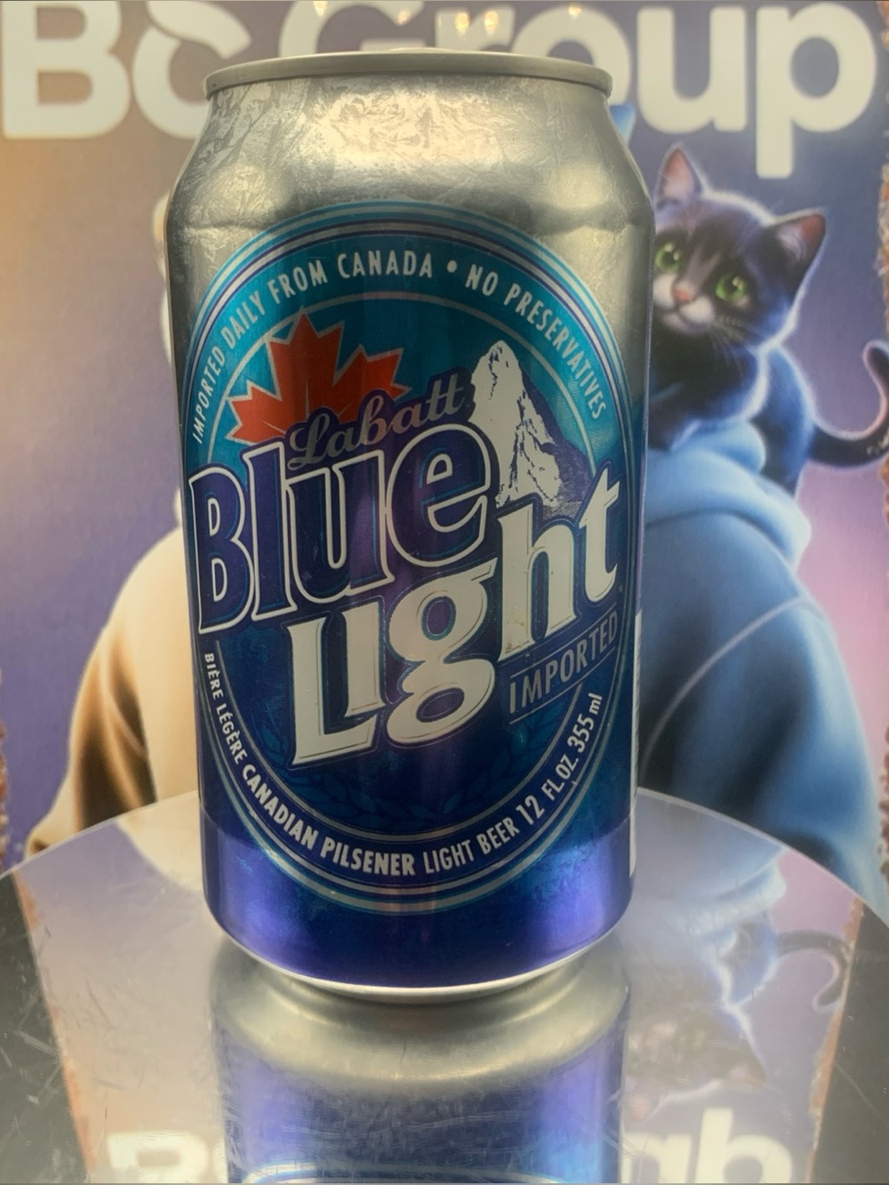 Vintage Beer Can Labatt Blue Light Imported Pilsner Light Beer Tab Empty